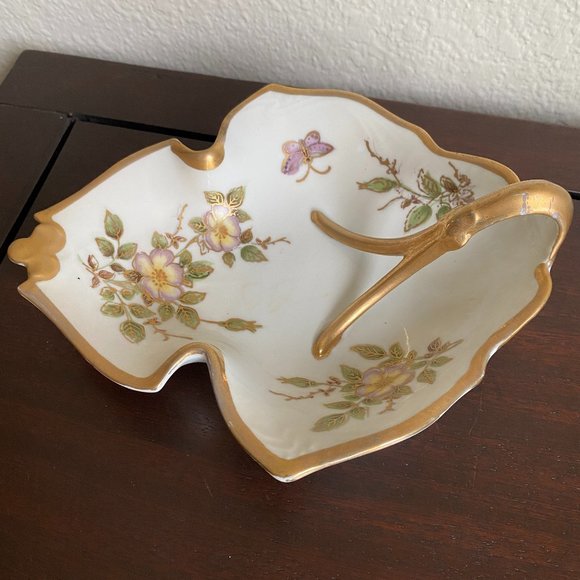 Vintage Ardalt Lenwile Hand Painted Lemon Server Nut Candy Trinket Dish Catchall - Picture 2 of 11